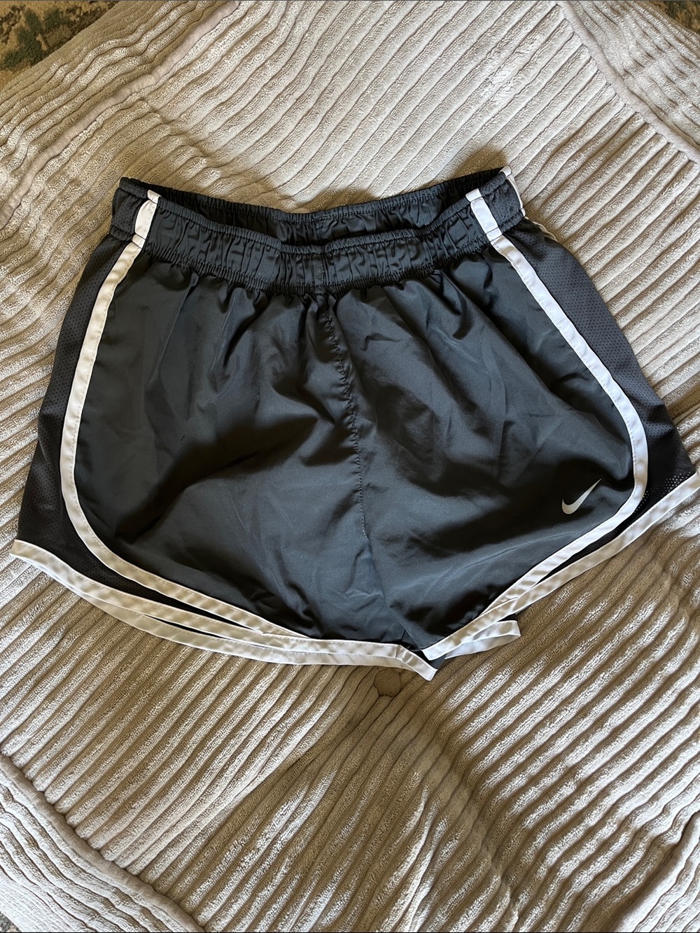 Nike Dark Grey Athletic Shorts with White Trim